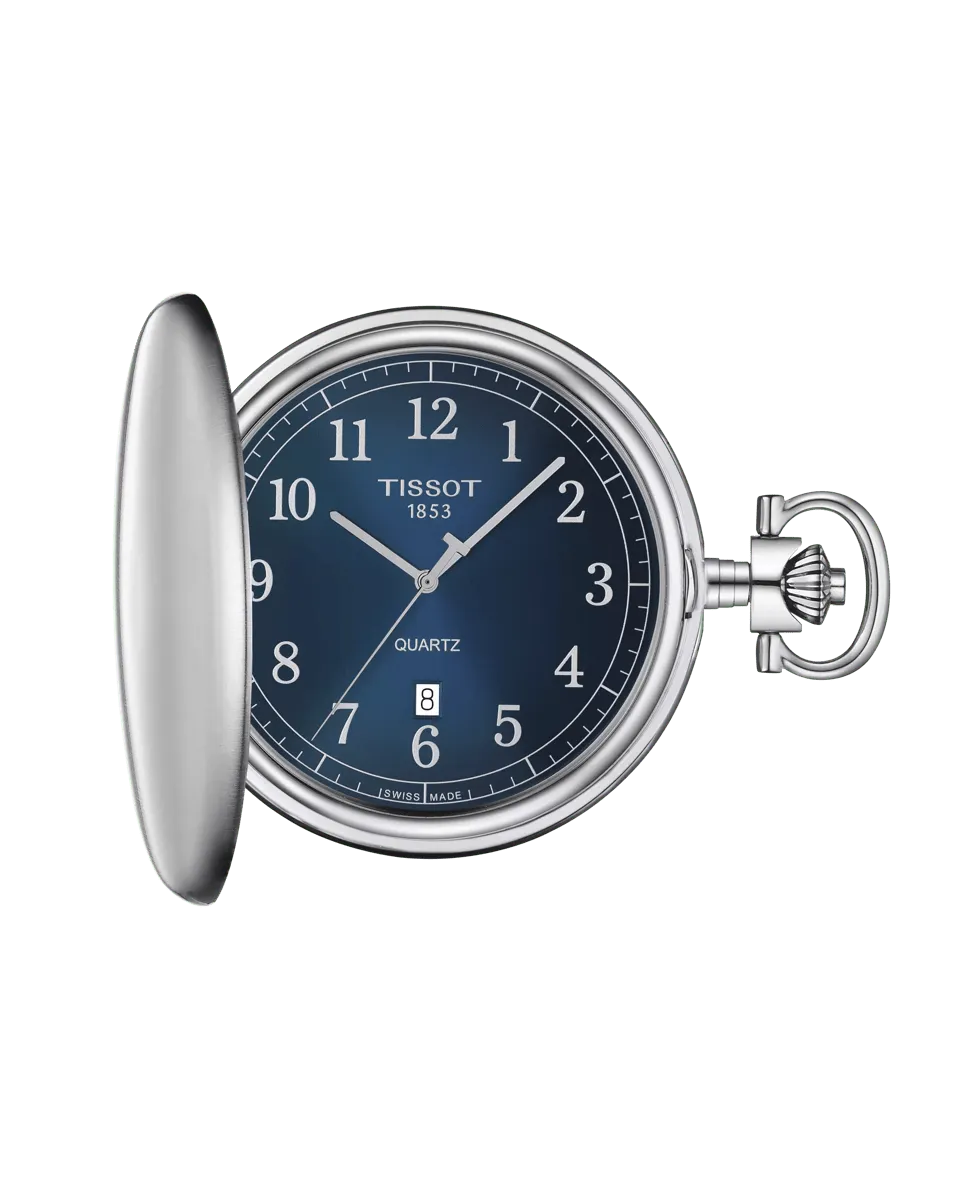 

Коллекция автоматических карманных часов Savonnette Tissot, серебряный