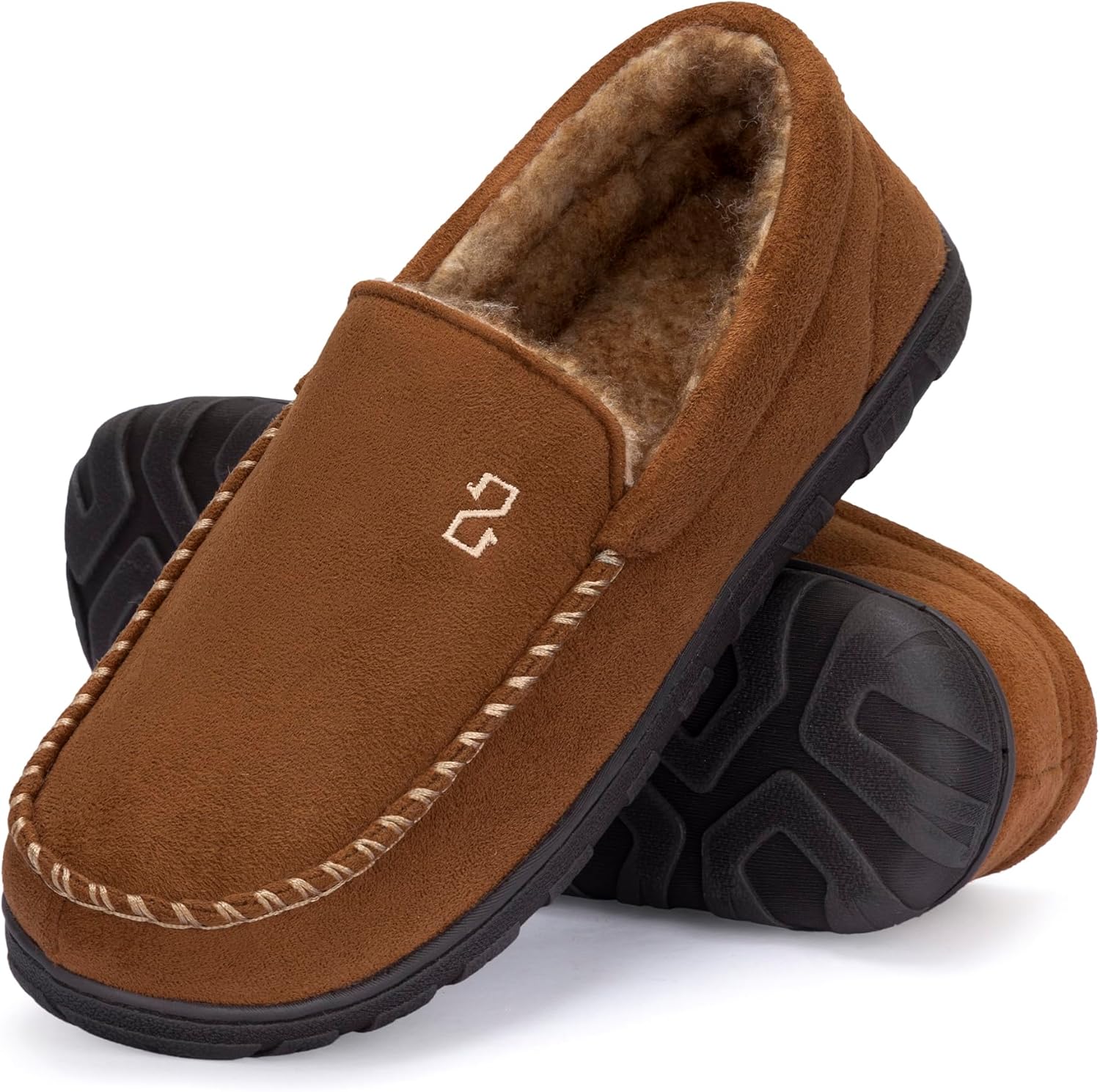 

Мужские мокасины Zizor с памятью формы, домашние туфли для дома и улицы, Caramel