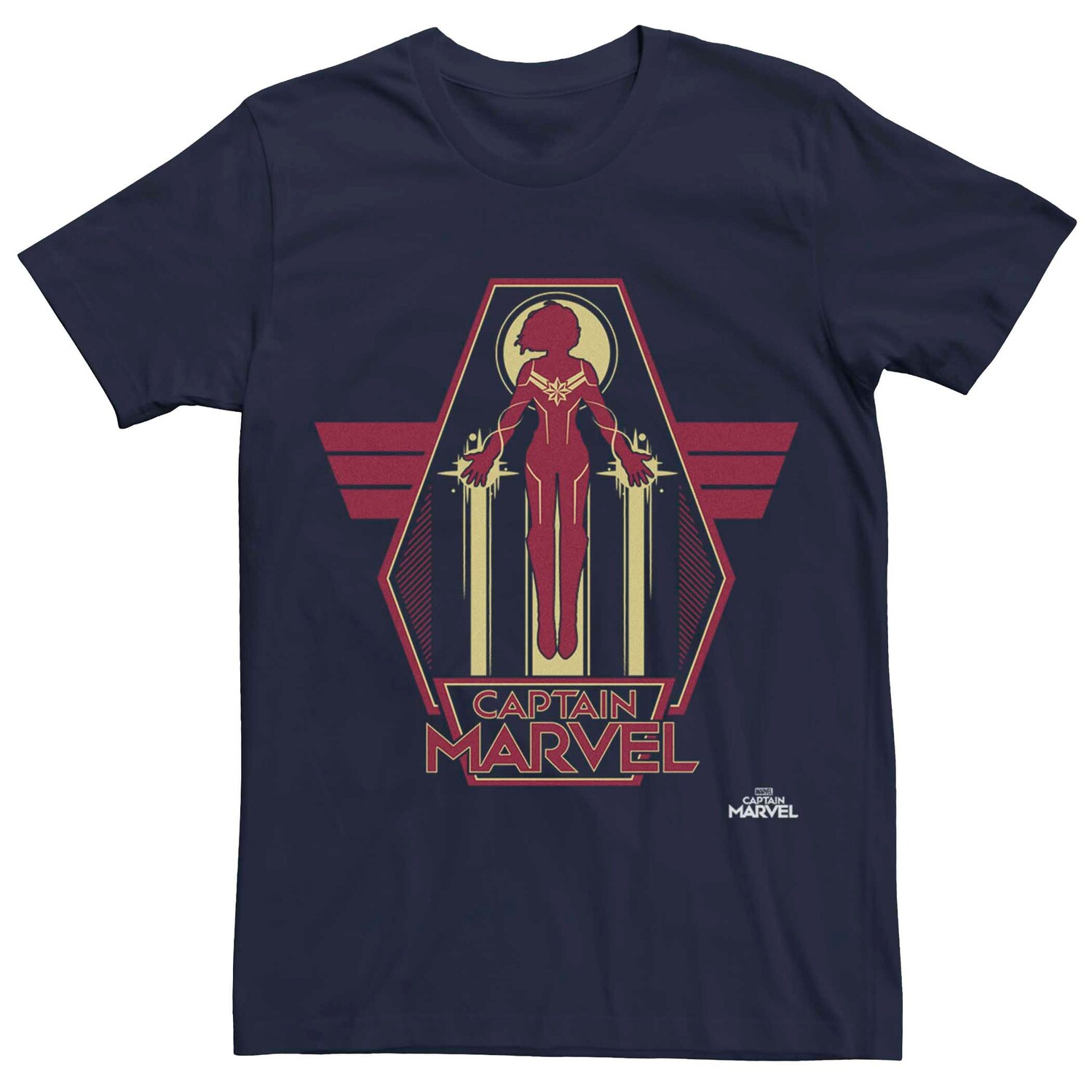 

Мужская футболка с силуэтом Marvel Captain Marvel Take Flight Licensed Character
