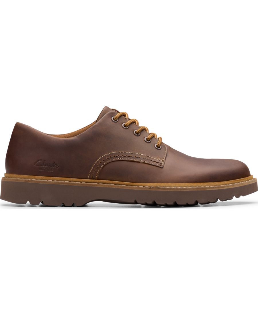 Мужские низкие повседневные туфли-дерби Weltridge Clarks, Beeswax leather — фото 2