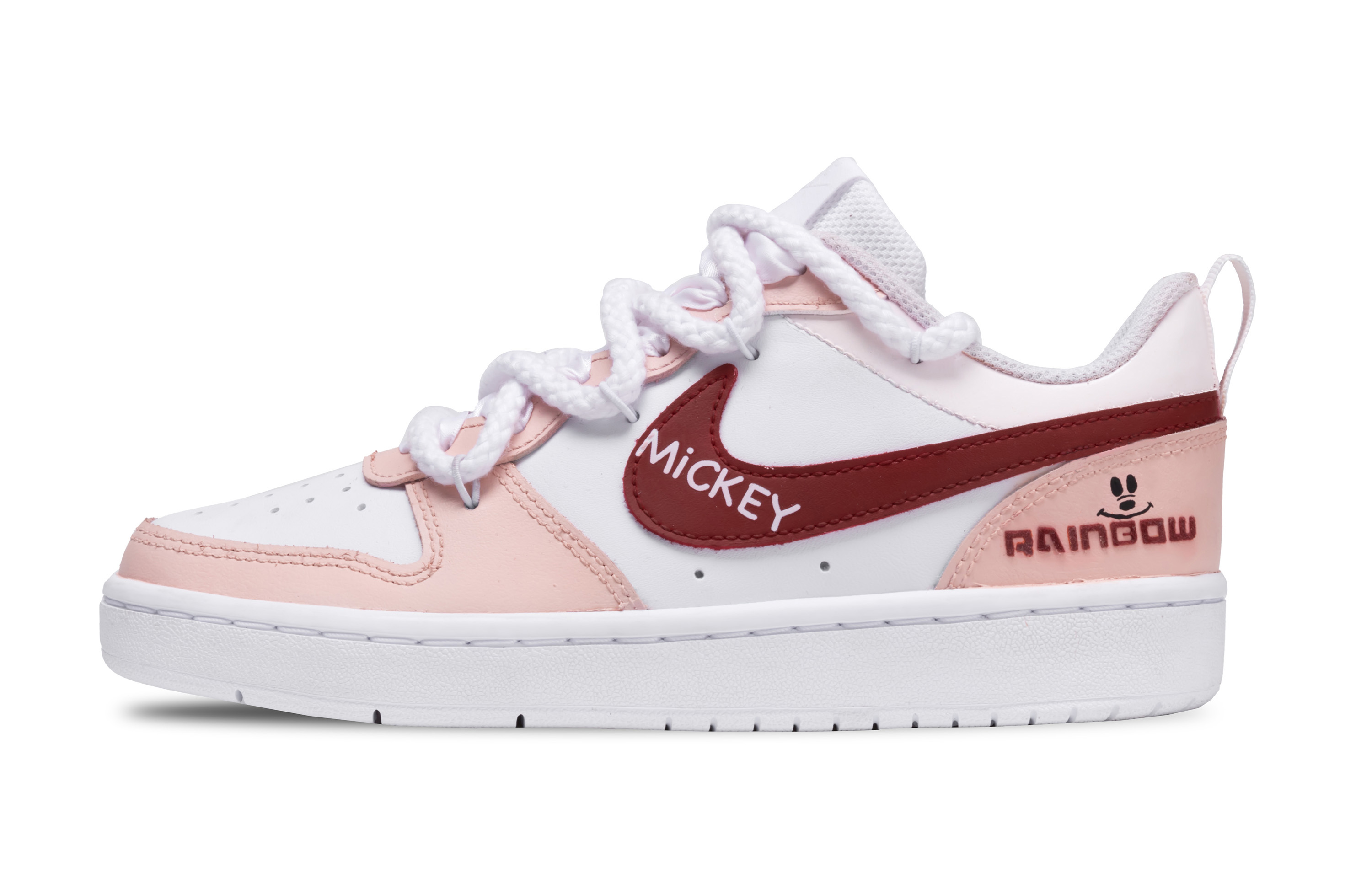 

Кроссовки скейтерские Court Borough 2 Twenty, Mickey Mouse Magic Shoes Low Top для детей и подростков Nike, розовый