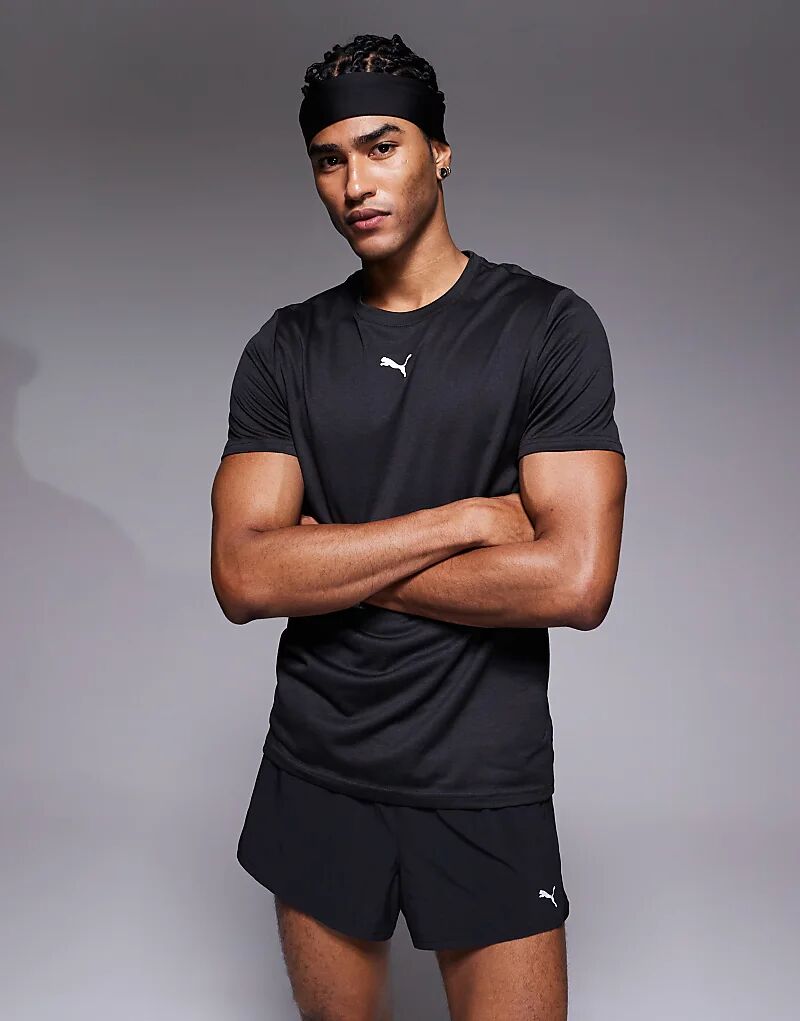 

Тренировочная футболка Puma Tad Essentials Heather Cat черного цвета