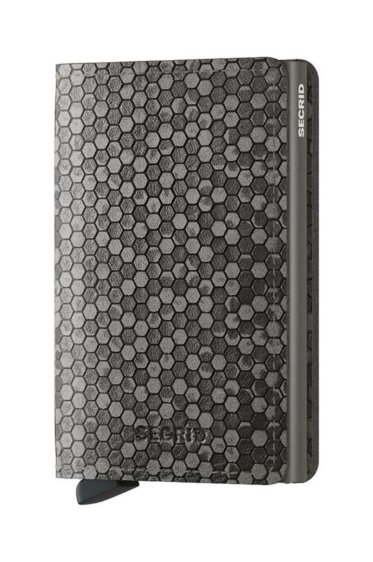 

Slimwallet Hexagon Серый кожаный кошелек Secrid, серый