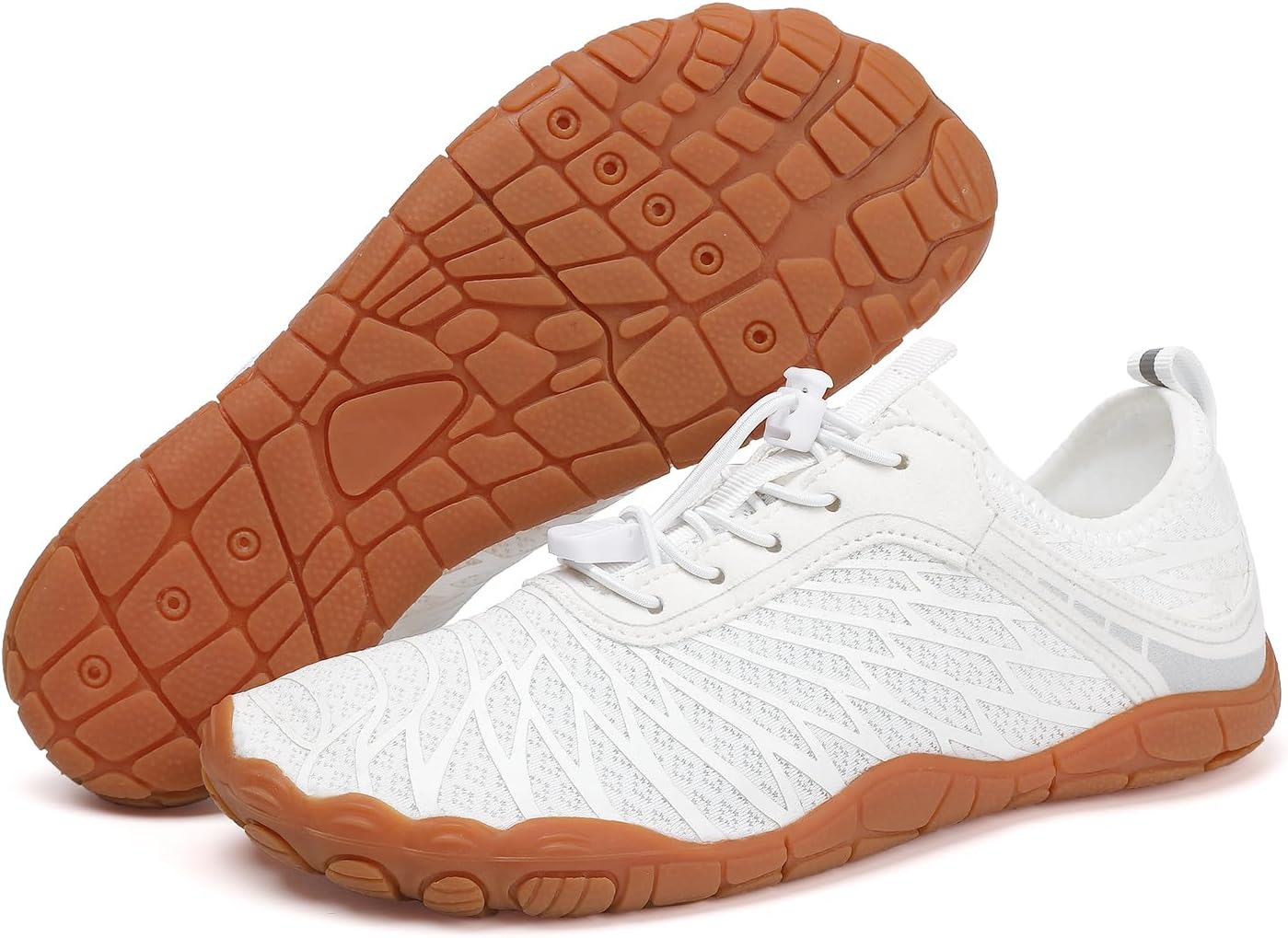 

Кроссовки Teuivhy Hike для женщин и мужчин, дышащие и нескользящие, широкие для пальцев, водонепроницаемые спортивные обувь, белый