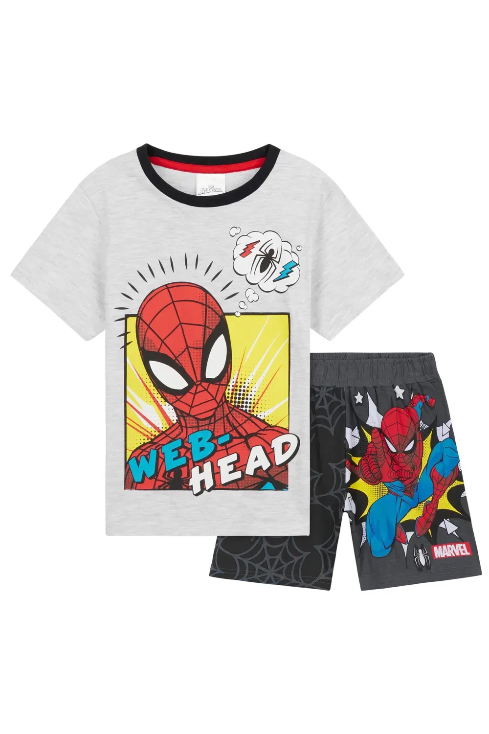 Детская пижама Marvel с шортами, 2 предмета, мультиколор