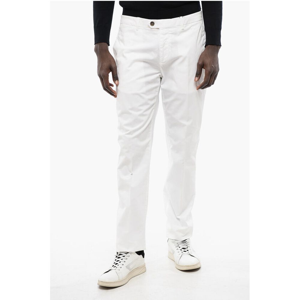 

Однотонные брюки-чинос ID со шлевками для ремня Corneliani, White