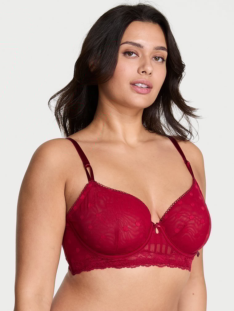 

Сексуальный прозрачный топ-бюстгальтер без подкладки Victoria'S Secret, sheer red lacquer