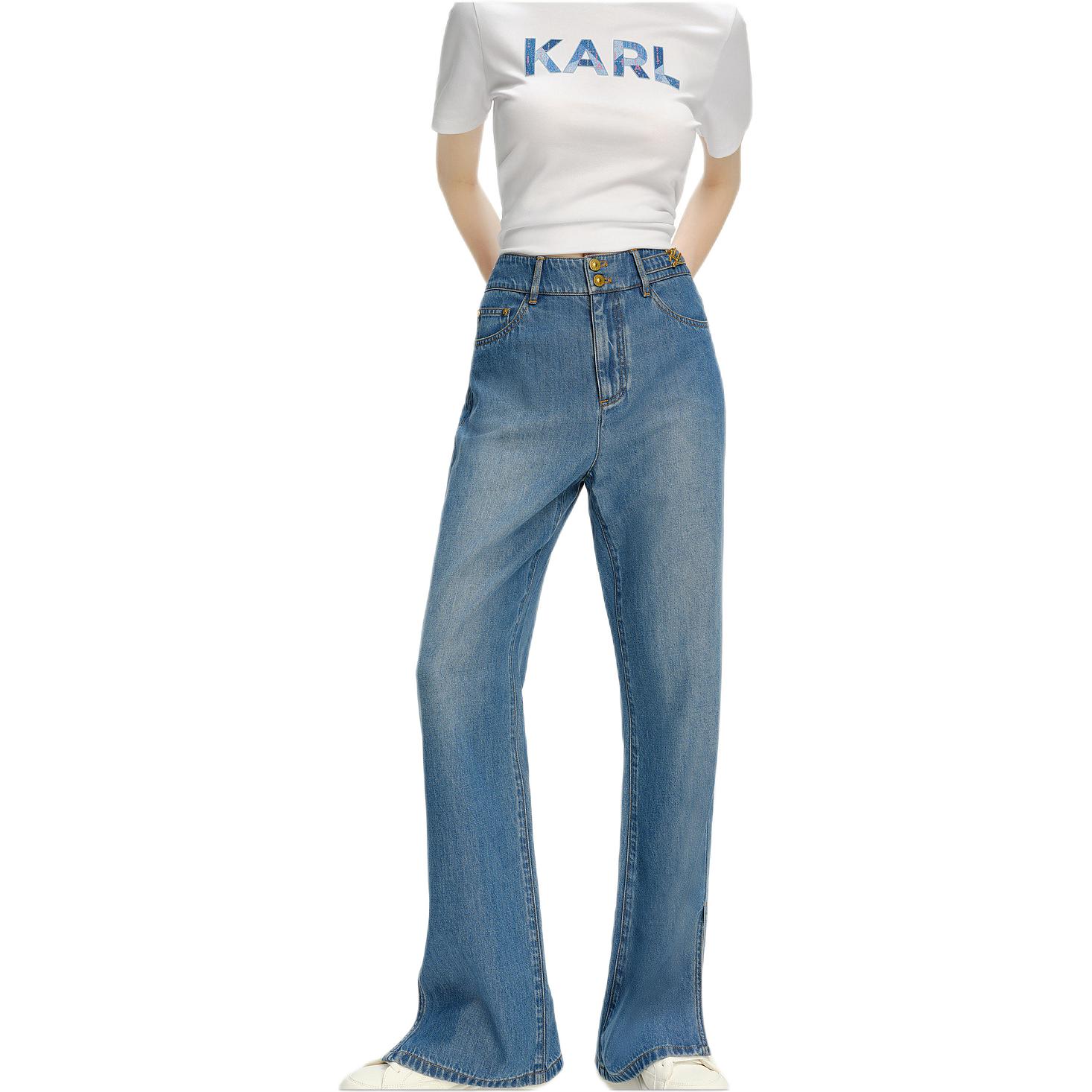 

KARL LAGERFELD / Karl Lagerfeld Jeans Джинсы женские KARL LAGERFELD SS24 синего цвета