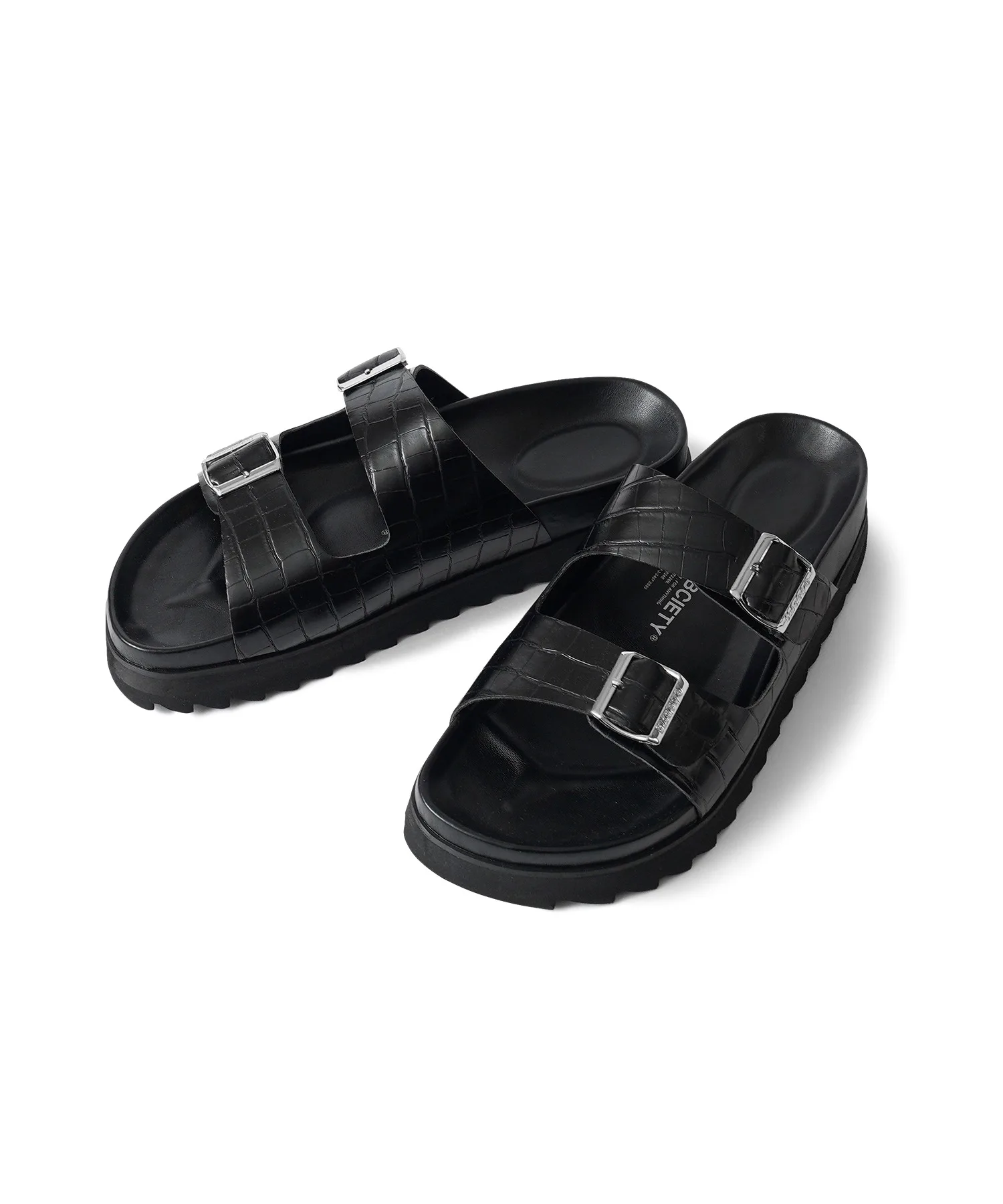 Мужские сандалии Subciety CROCODILESANDALS с тиснением под крокодила — фото 2