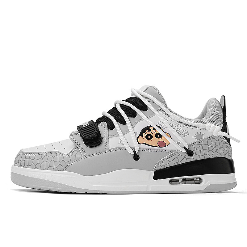 

Кроссовки Crayon Shinchan/Crayon Shinchan Skateboarding Shoes Unisex Low-top, черный/серый