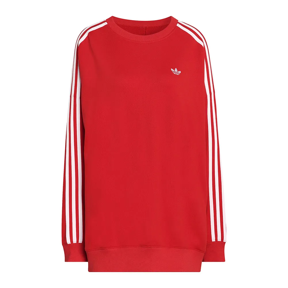 Толстовка adidas Originals 3 Stripes Oversized Adilenium Crew, красный — фото 3