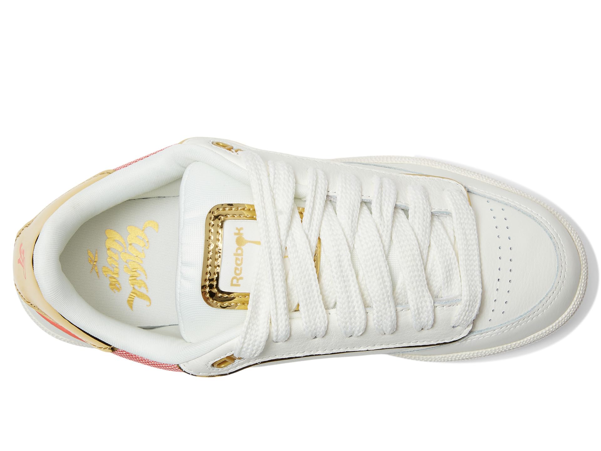 Кроссовки Reebok Lifestyle Club C Bulc Clean Angel Reese, Chalk/Sunset Coral/Chalk — фото 2