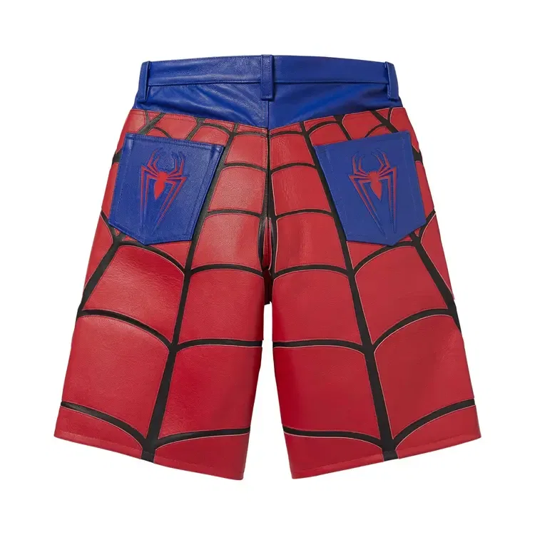 Шорты Supreme x Vanson Leathers Spider-Man Short, красный — фото 2
