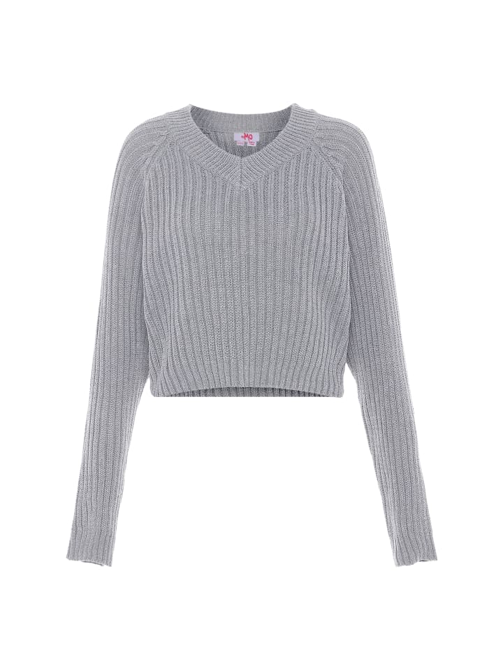 

Женский свитер светло-серого меланжевого цвета myMo