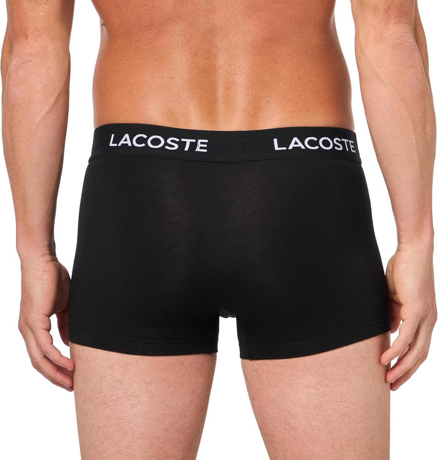 Трусы-боксеры Lacoste Essentials, мужские, черный/белый/серый — фото 3
