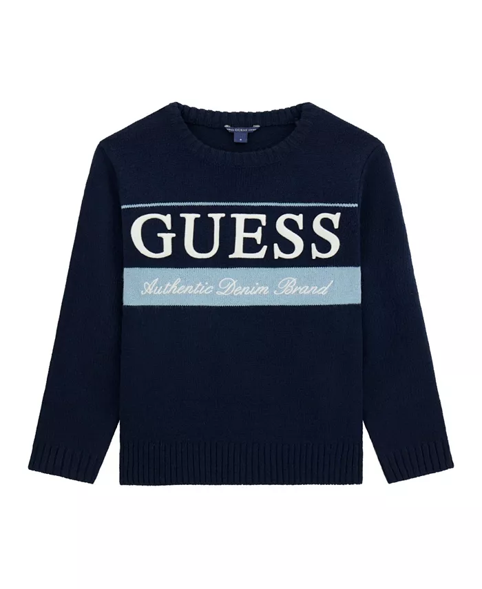 

Джемпер с длинными рукавами из мягкой смеси для мальчиков 8-18 лет Guess, синий