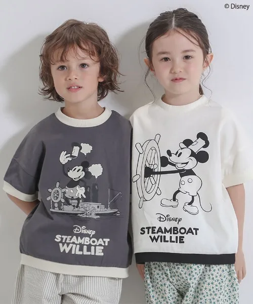 Футболка с классическим принтом Микки Мауса n.o.u.s Mickey Mouse off-white — фото 2
