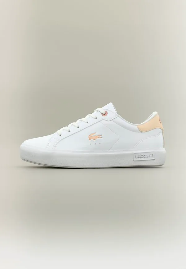 Детские кроссовки powercourt blush laces Lacoste, White/Light Pink