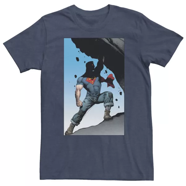 

Большая и высокая футболка с комиксом DC Comics Superman Power Lift Licensed Character, синий