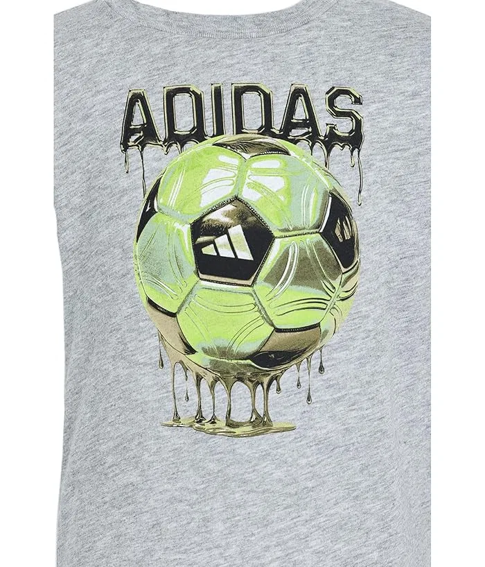 Детский спортивный комплект цветблок Heather Color-Block Shorts Set Adidas Kids, Crystal Sky — фото 3