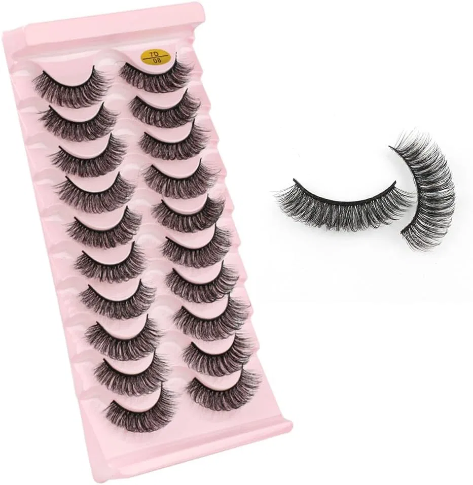 Накладные ресницы Super Thick D Curl 10 пар YSDO натуральный черный