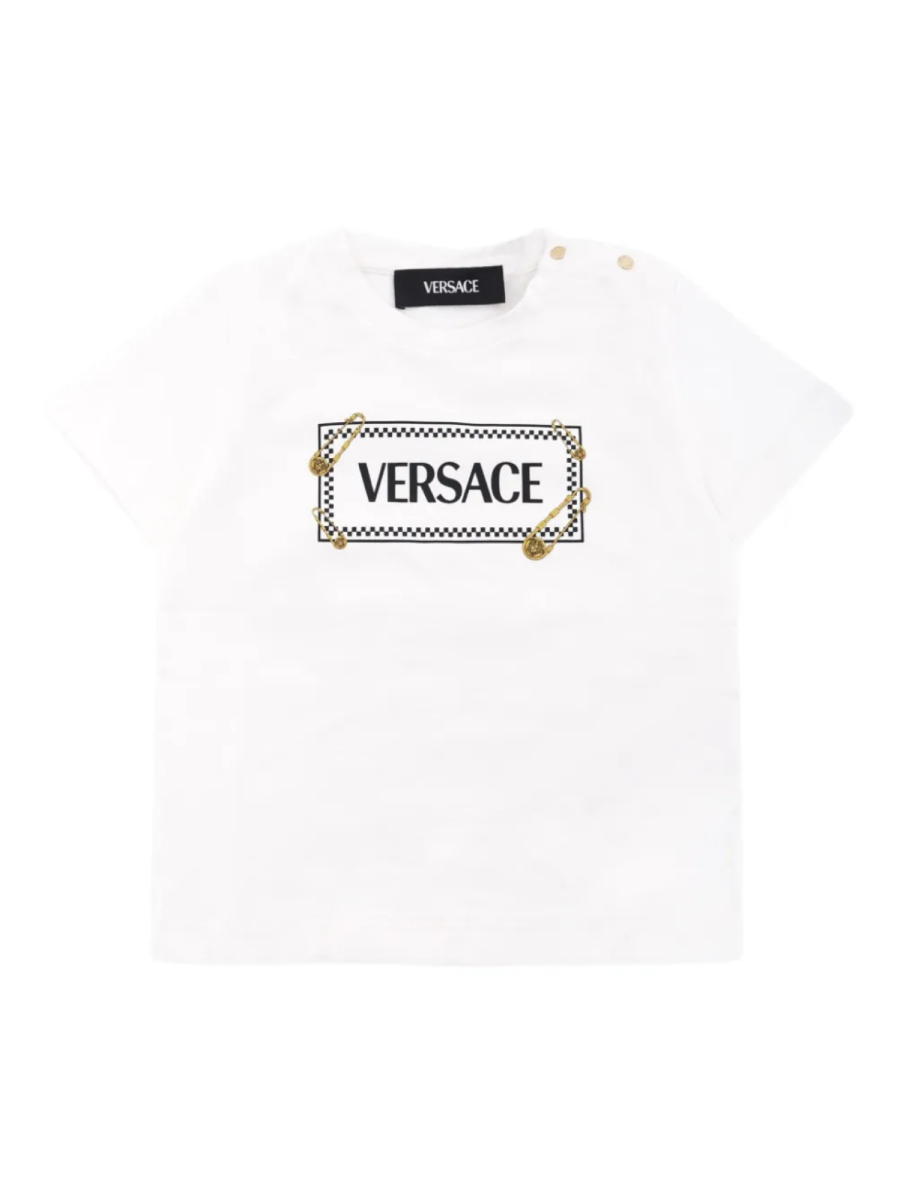

Футболка с короткими рукавами и логотипом Versace Kids, белый