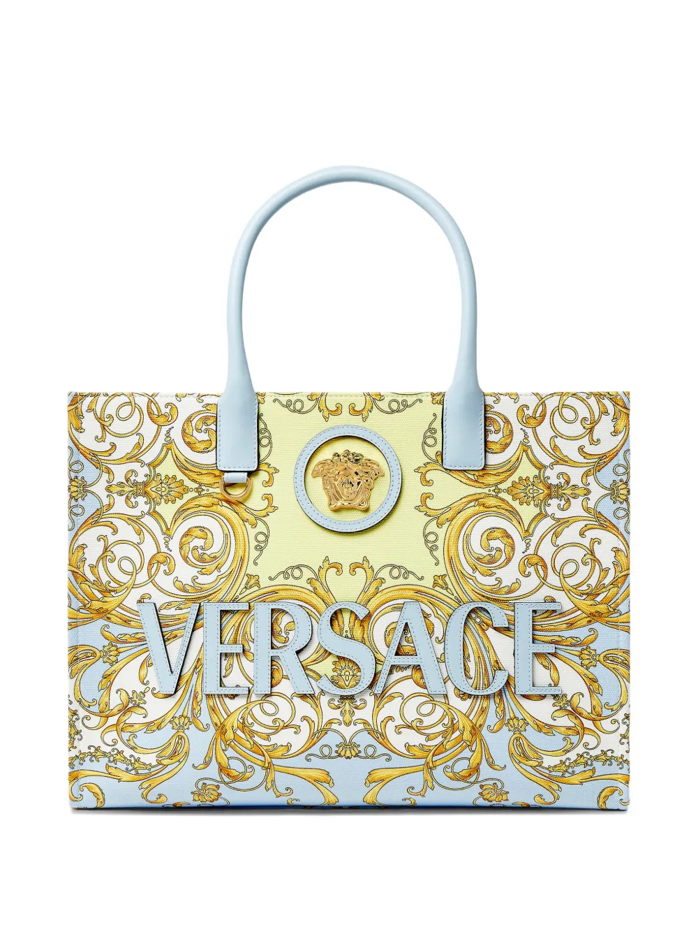 

Сумка-тоут с принтом Medusa Barocco Versace, синий