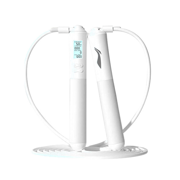 

Скакалка материал троса ПВС, материал ручки стальная проволока ABS взрослые 2,8 м LINING, белый