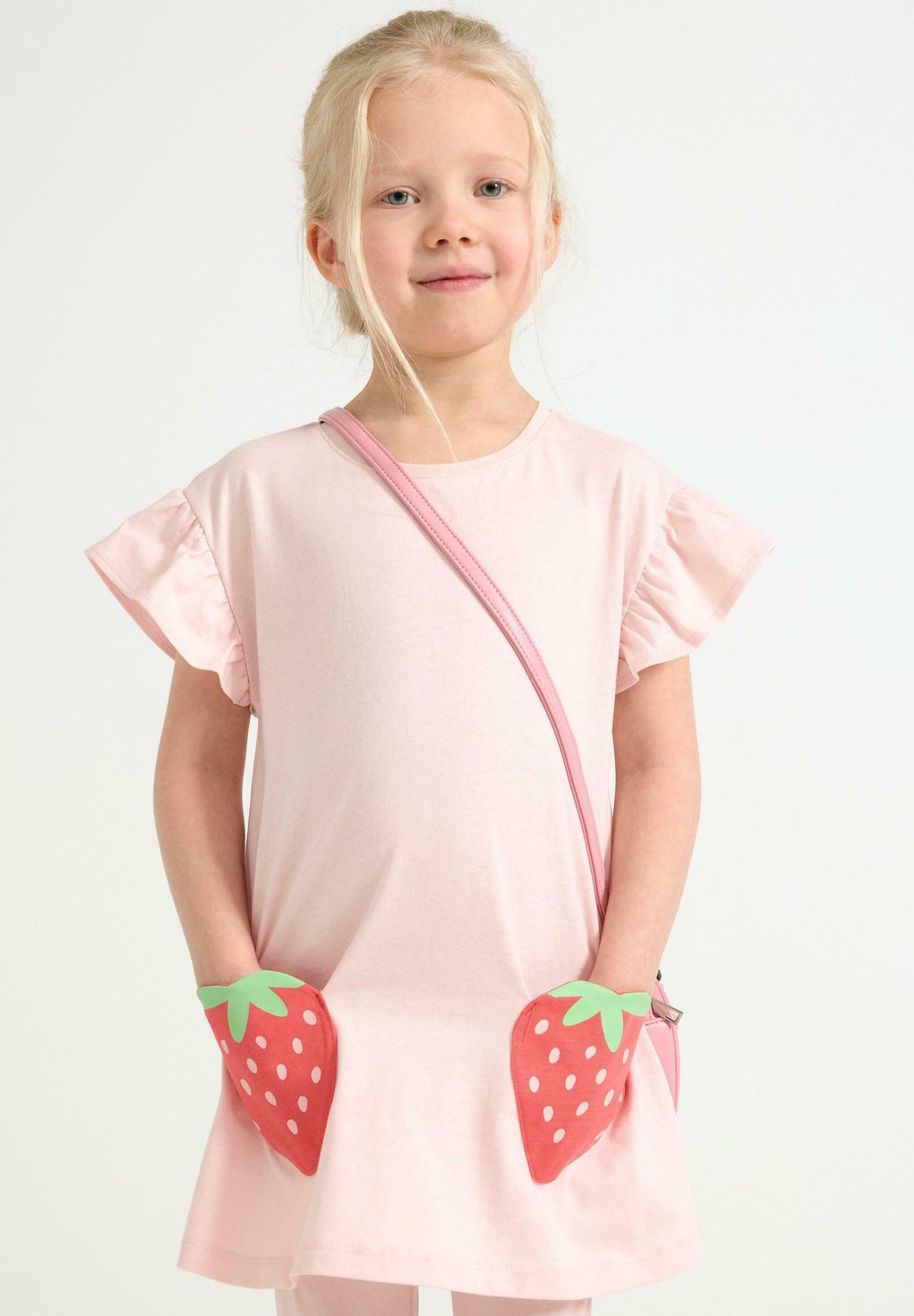 

Футболка с принтом SHORT-SLEEVED Lindex, цвет Light Dusty Pink