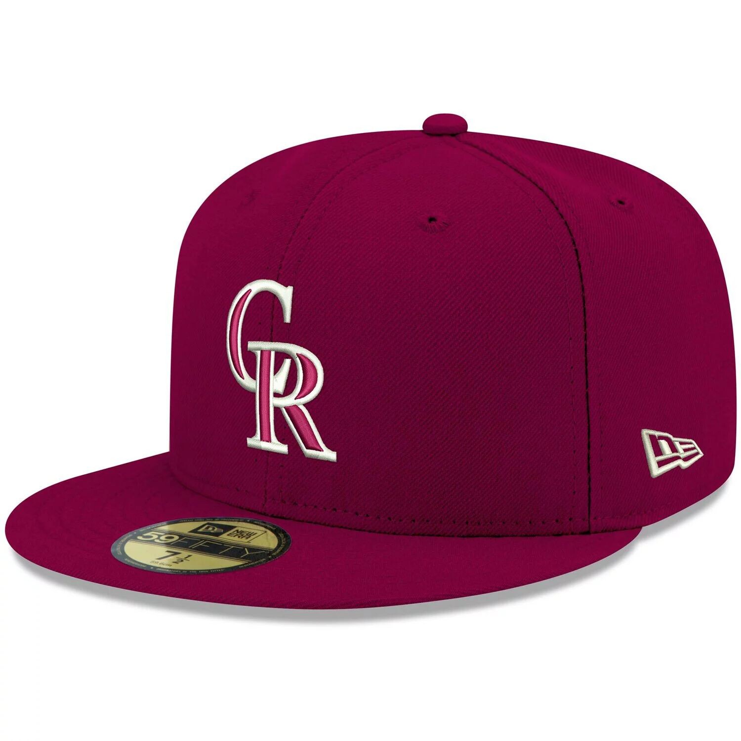 

Мужская белая приталенная шляпа New Era Cardinal Colorado Rockies Logo 59FIFTY