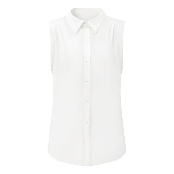 

Женская блуза без рукавов с воротником и пуговицами Inspire Chic