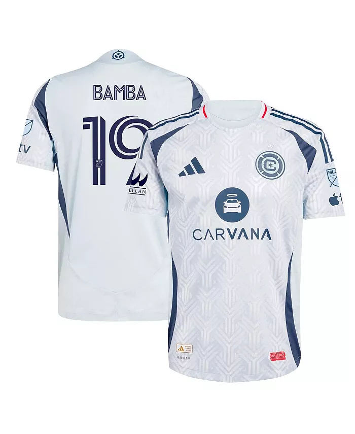 

Мужская футболка Jonathan Bamba Chicago Fire 2025 The Municipal Kit в светло-голубом цвете, аутентичная игровая форма adidas