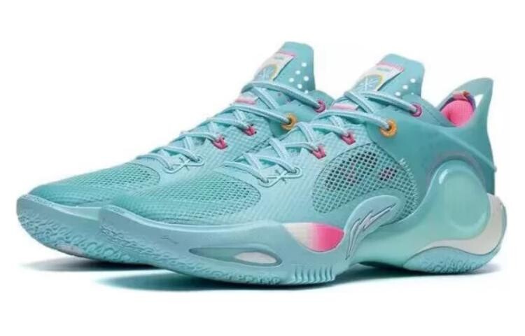 Кроссовки Li Ning Lining Fission 8, синий/розовый — фото 2