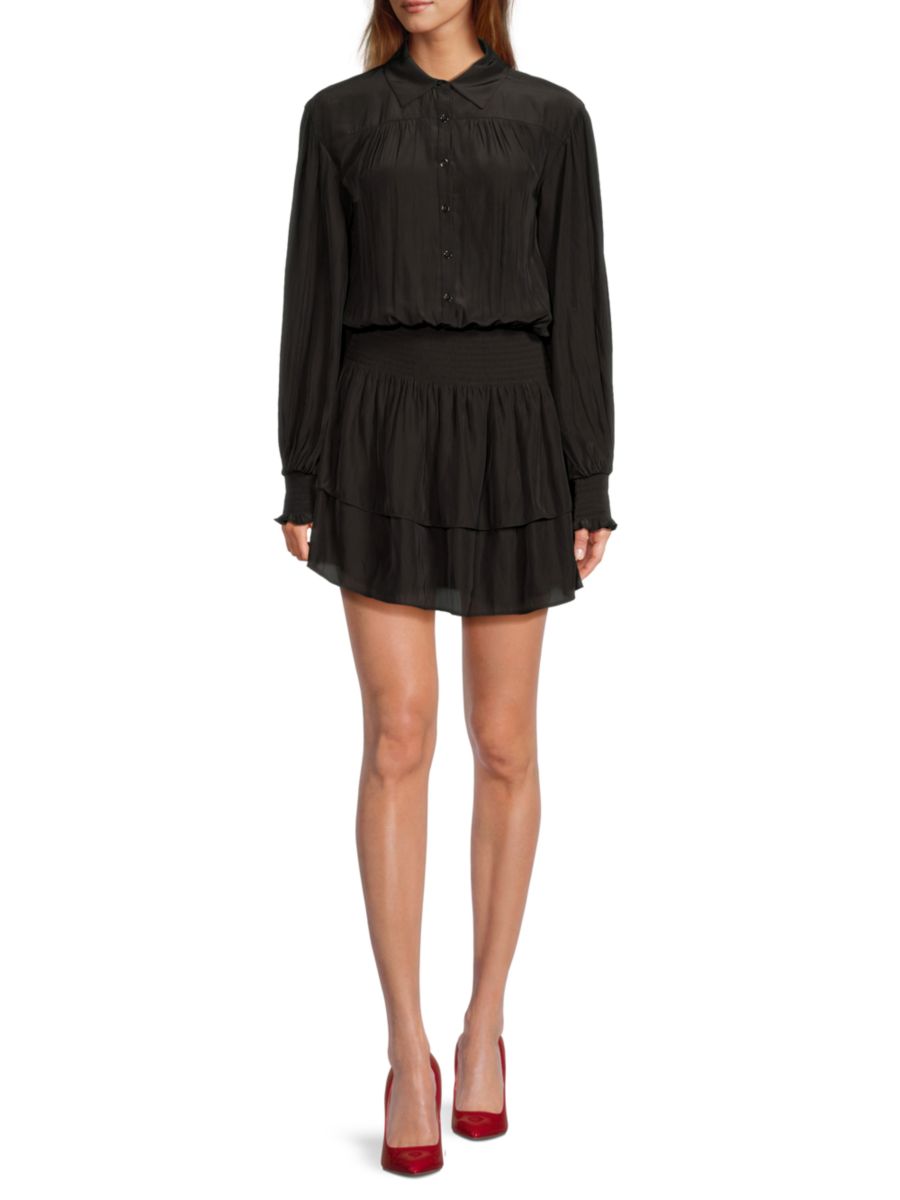 

Мини-платье Lynnette Tiered Ramy Brook, черный