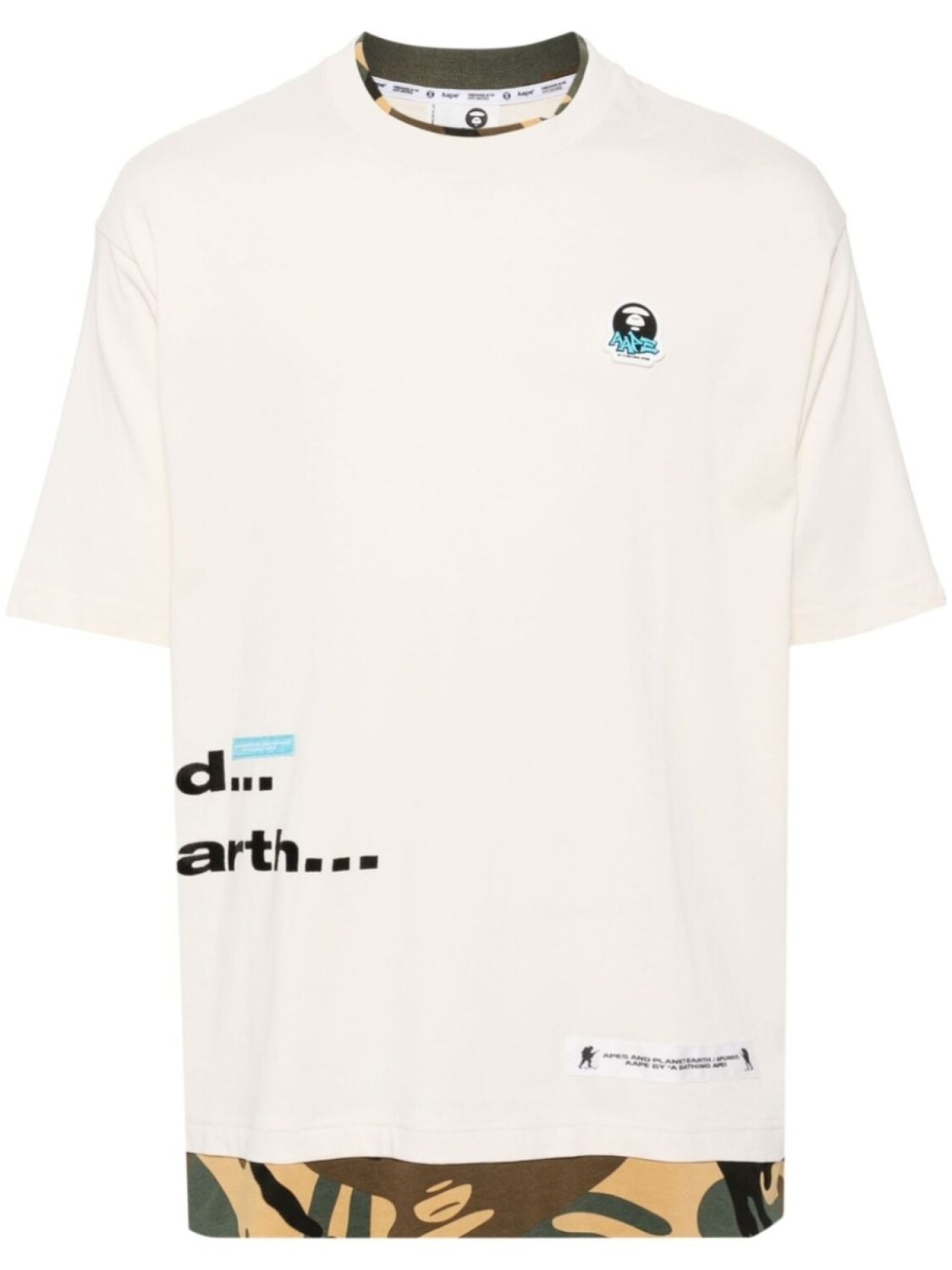 

AAPE BY *A BATHING APE футболка с нашивкой-логотипом, нейтральный цвет