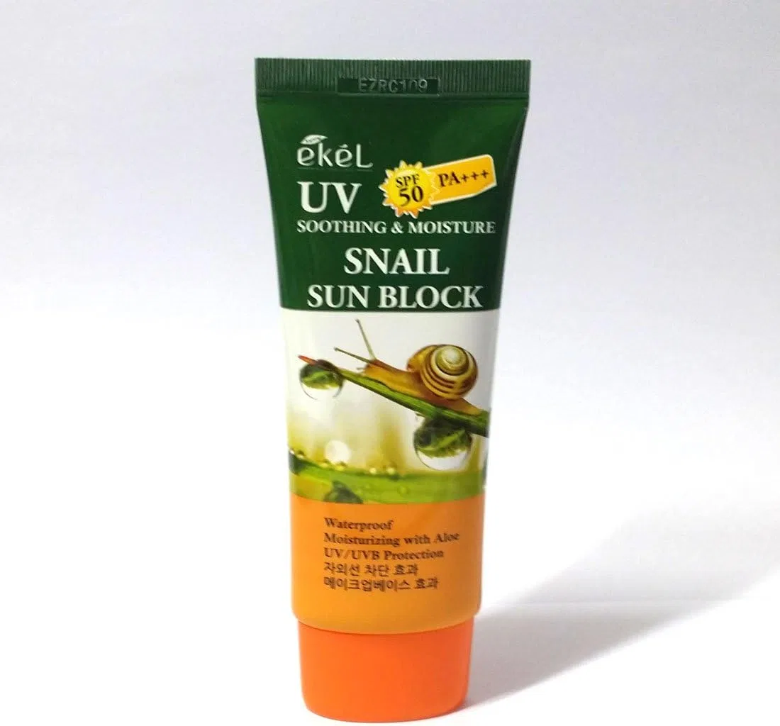 Солнцезащитный крем для лица EKEL UV Snow Rising & Moisture Nile Sun Block SPF 50 PA+++, 70 мл, 3 шт — фото 2