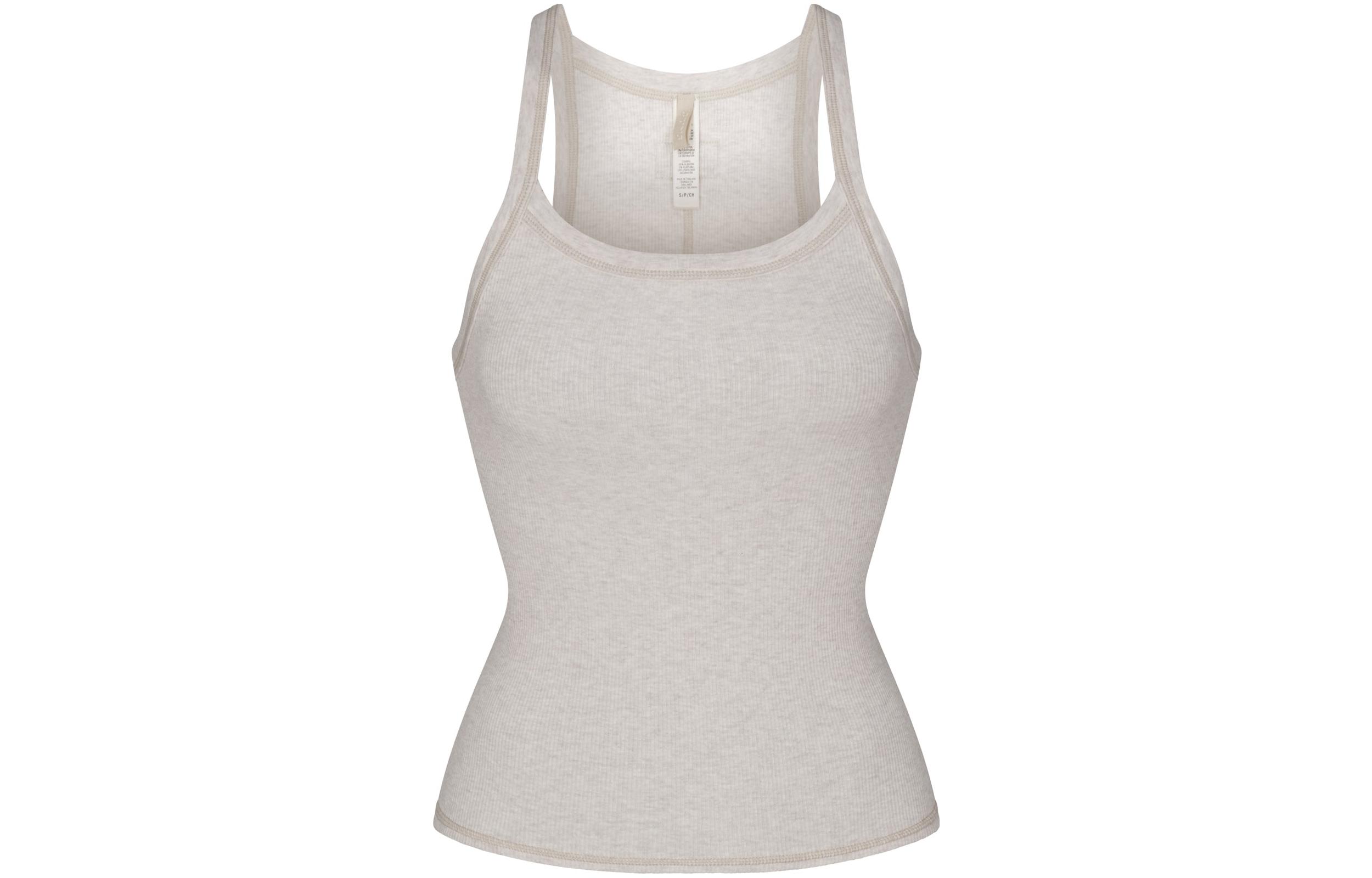 

Skims Футболка без рукавов спортивная женская Oat/HEATHER OATMEAL MULTI