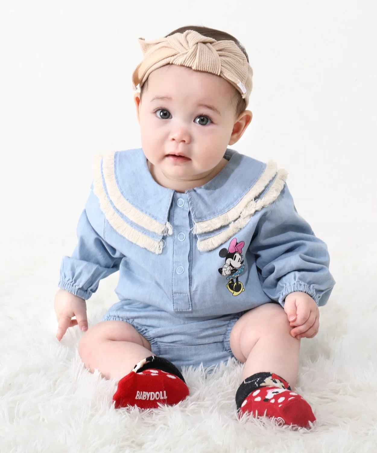 Детский джинсовый комплект BABYDOLL Disney с вышивкой, 2 предмета, 70-80 см, другой цвет — фото 4