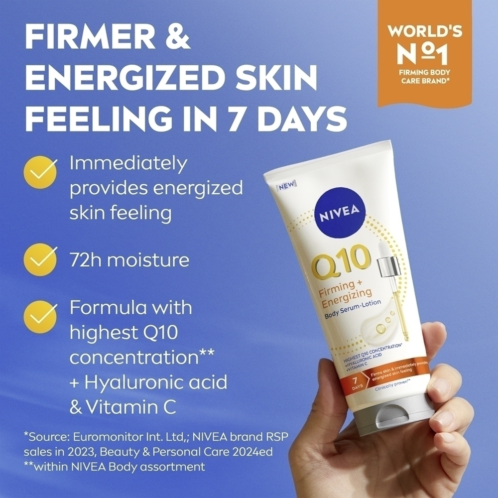 Укрепляющая и энергетическая сыворотка для тела с Q10 Nivea, 200 мл — фото 2