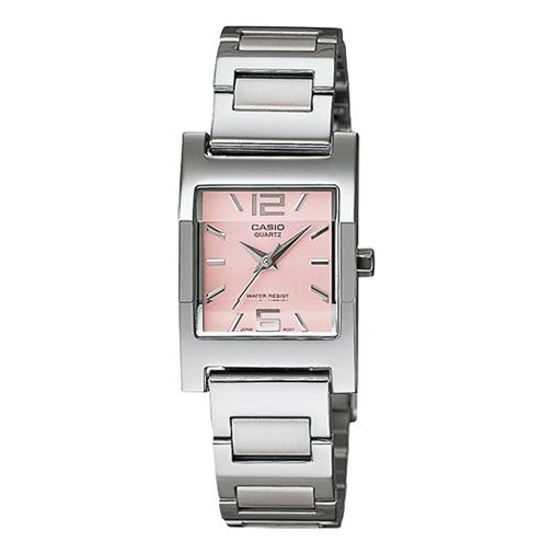 

Часы CASIO Stainless Steel Strap Quartz Waterproof Pink Dial Pink Analog, розовый