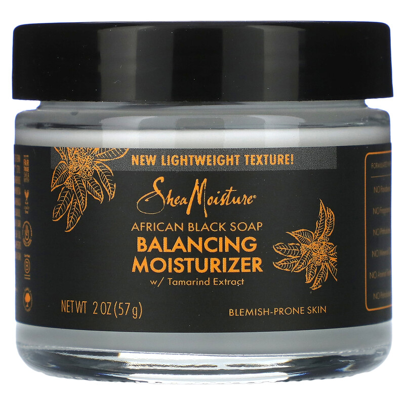 

SheaMoisture, African Black Soap, балансирующее увлажняющее средство, 57 г (2 унции)