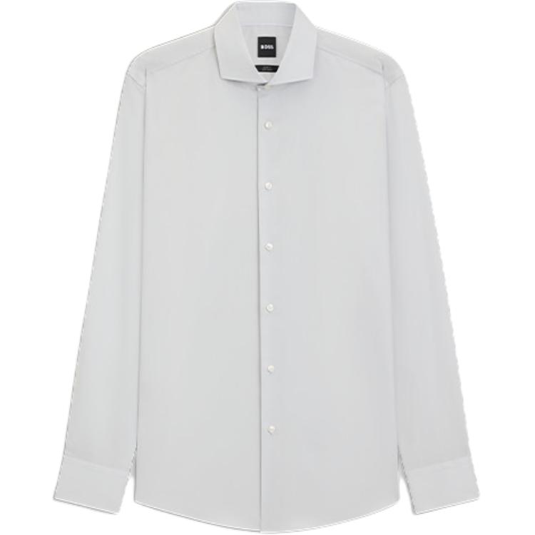 

HUGO BOSS Рубашка мужская Gray Lapel Moderate Others