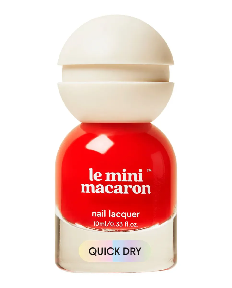 Лак для ногтей Быстросохнущий Вишнево-красный Le Mini Macaron, Cherry Red