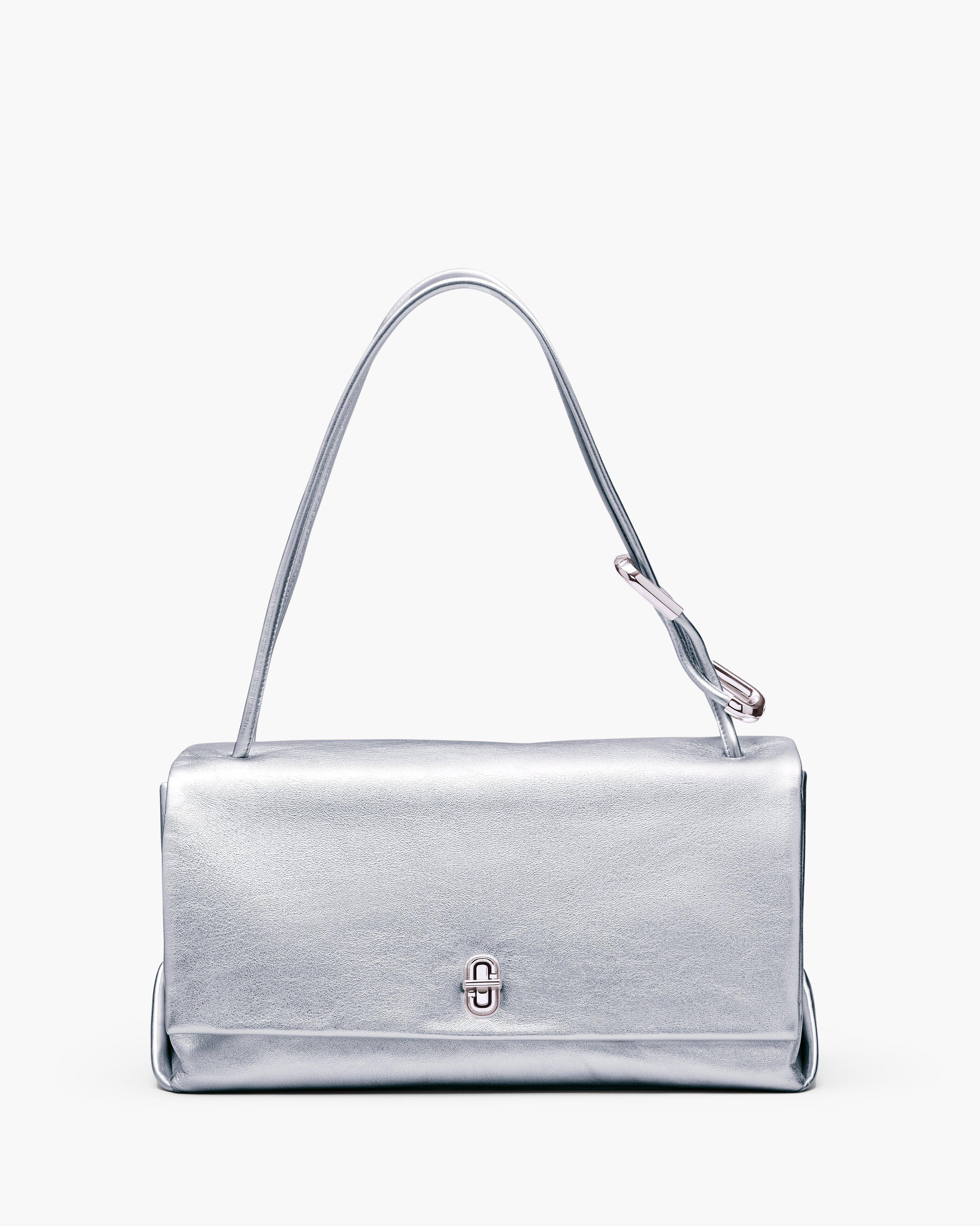 

Большая металлическая двойная сумка Marc Jacobs, серебряный