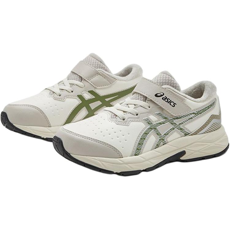 ASICS Контент устойчивые к истиранию низкие кроссовки для бега beige white green kids — фото 3