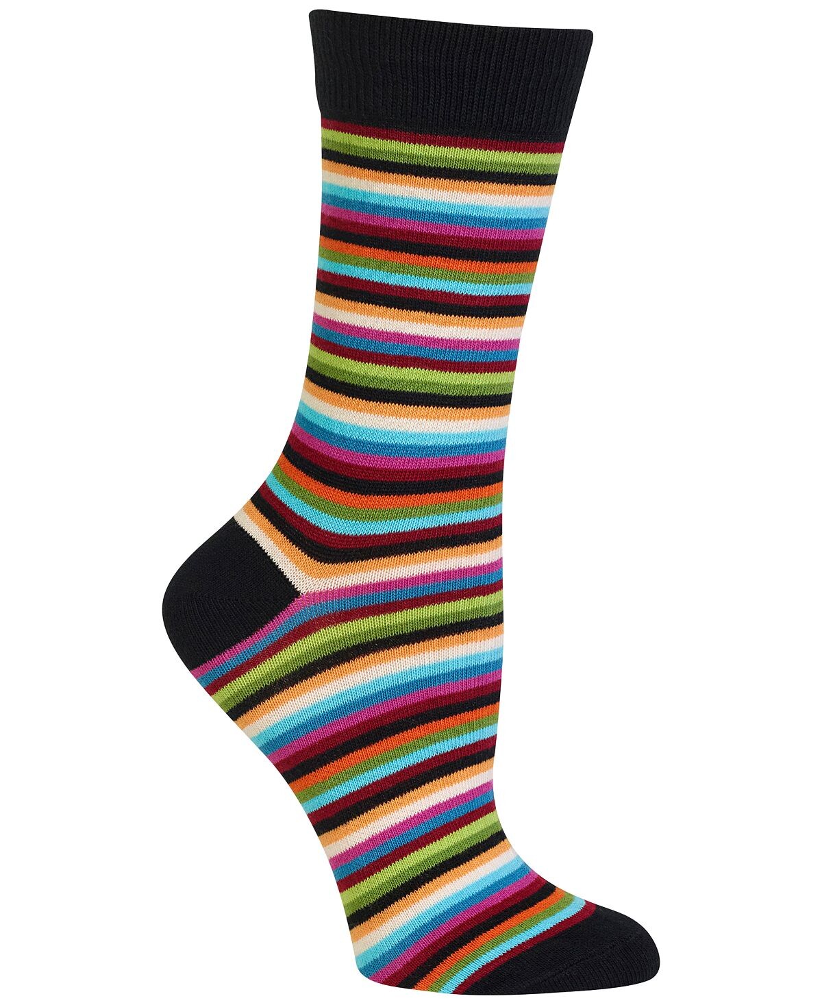 

Женские модные носки в полоску с круглым вырезом Hot Sox, черный