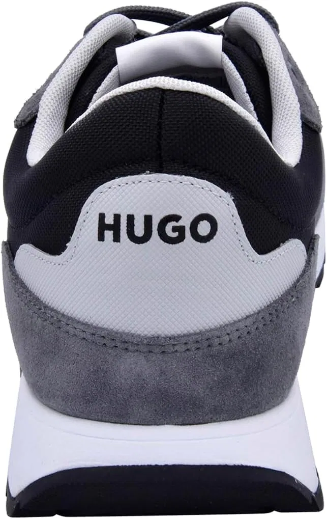 Мужские беговые кроссовки HUGO Icelin Mix Material, Moon Grey Charcoal Black — фото 4