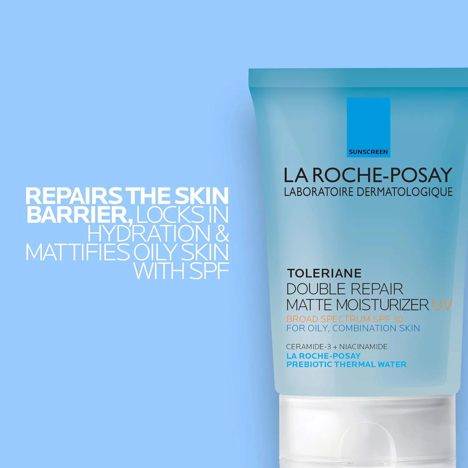 Крем для лица SPF LA ROCHE-POSAY Toleriane Double Repair матирующий увлажняющий, ежедневный уход для жирной кожи с — фото 3