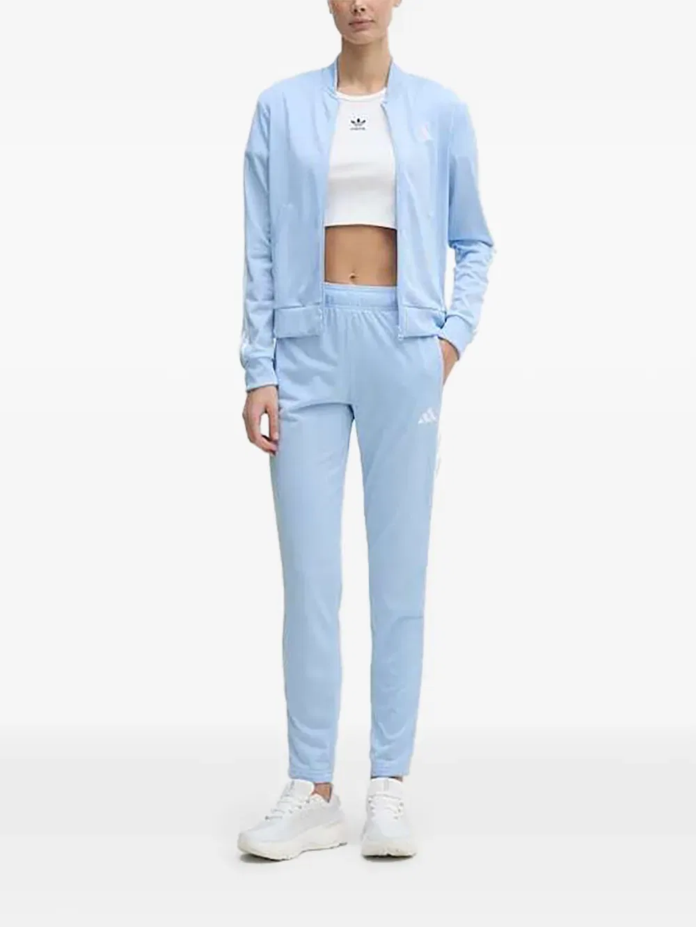 Спортивный костюм с логотипом (комплект из двух штук) Adidas, синий — фото 2