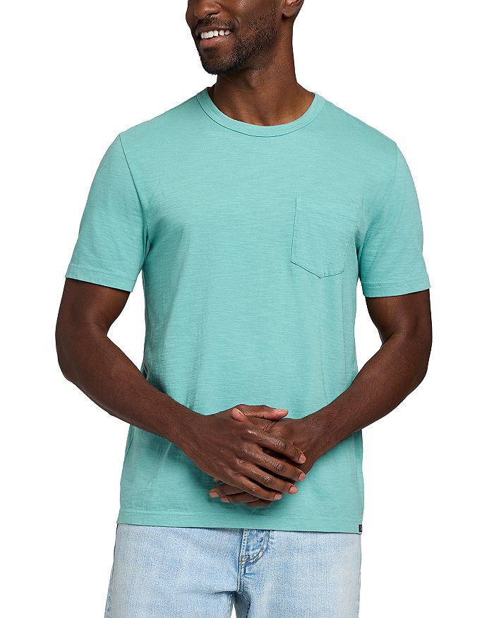 

Мужская футболка Regular Fit с карманом Faherty, зеленый